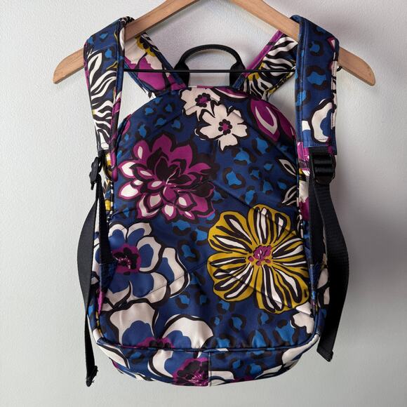 Vera Bradley Lighten Up African Violet Floral Print Large Backpack - Picture 8 of 8